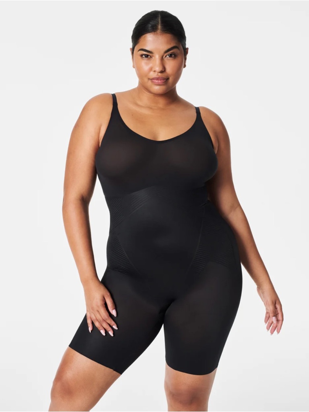 Spanx shapewear black bodysuit with shorts size 3x